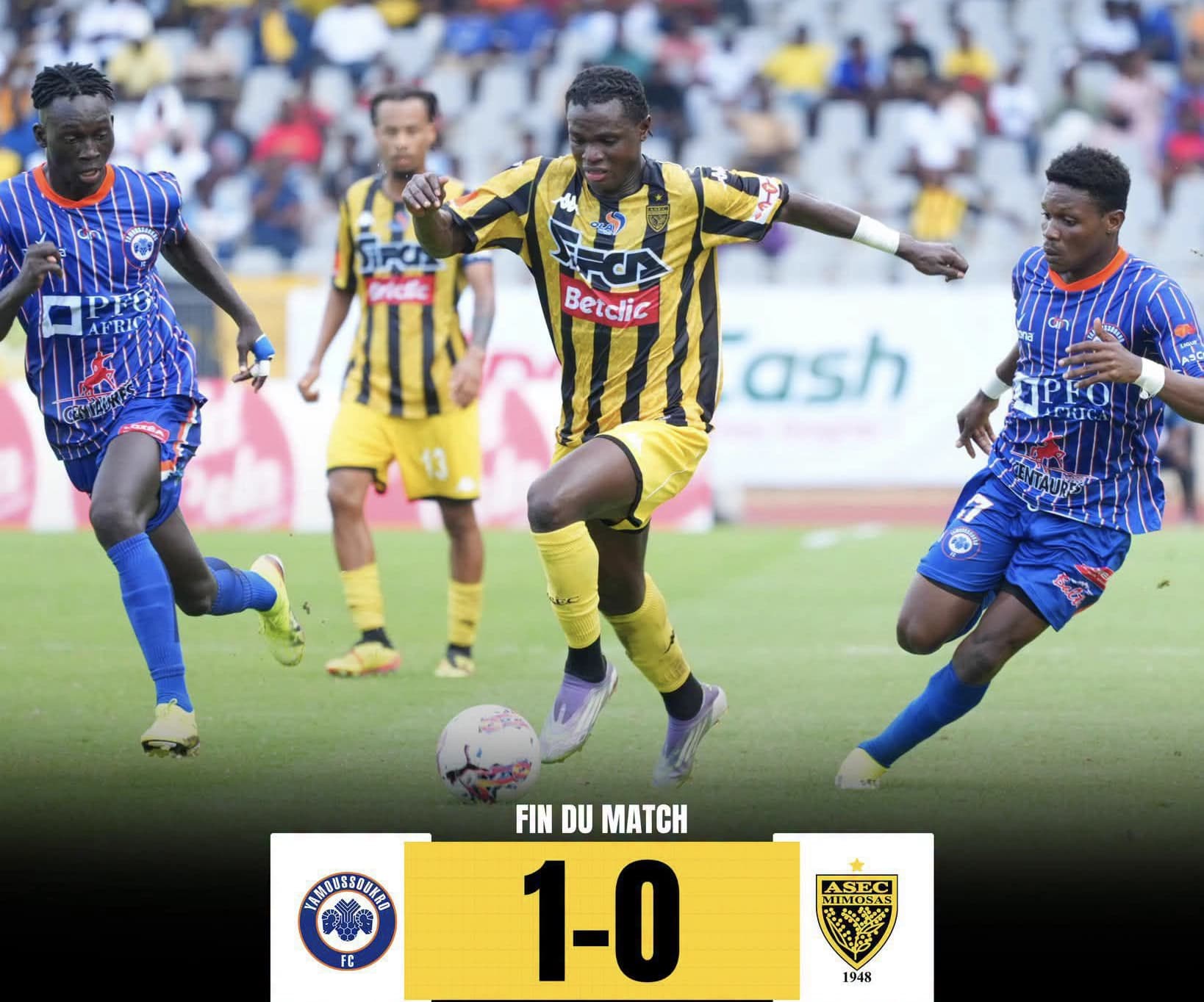 Ligue 1 ivoirienne : la défaite surprise de l'ASEC face au promu Yamoussoukro FC marque la reprise